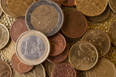 Euro coins clipart