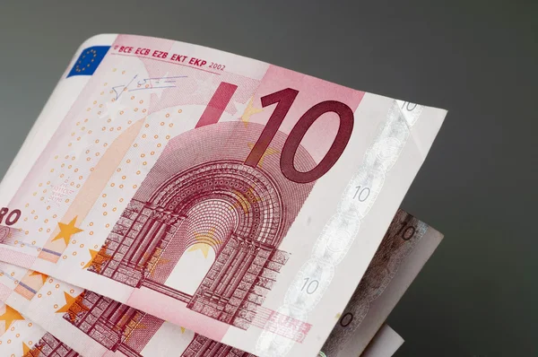 Ten euro banknotes — Stock Photo, Image