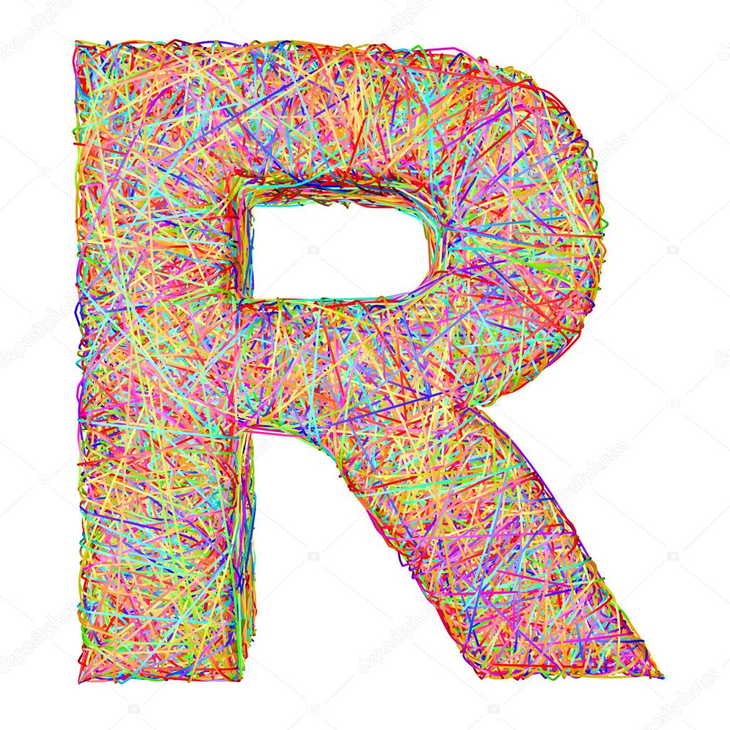 Alphabet Symbol Letter R Composed Of Colorful Striplines Stock Photo By C Madbit