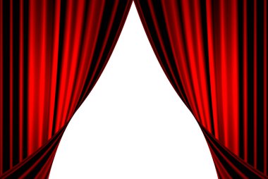 sahne perdesi üzerinde spotlight