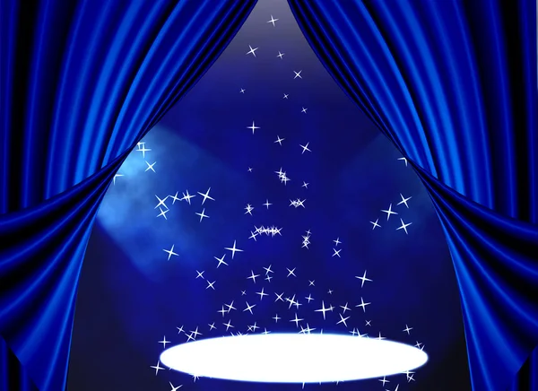 Movie or theatre curtain with some glitters on it — Stock Photo, Image