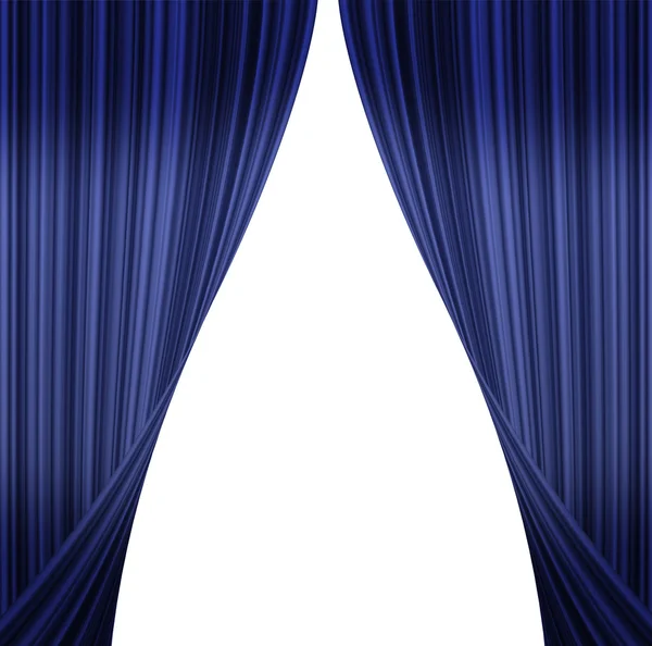 Blue curtain fade to dark — Stock Photo, Image