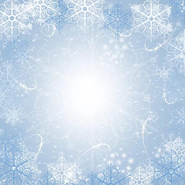 Blue snowflakes — Stock Photo, Image