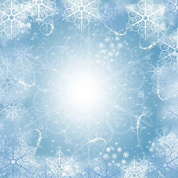 Blue snowflakes — Stock Photo, Image