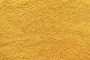 Sarı darı arka planı. Üst görünüm