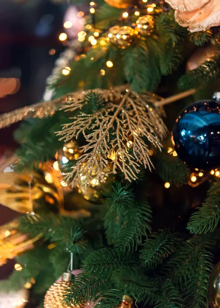 Albero Natale Decorazioni Natalizie — Foto Stock