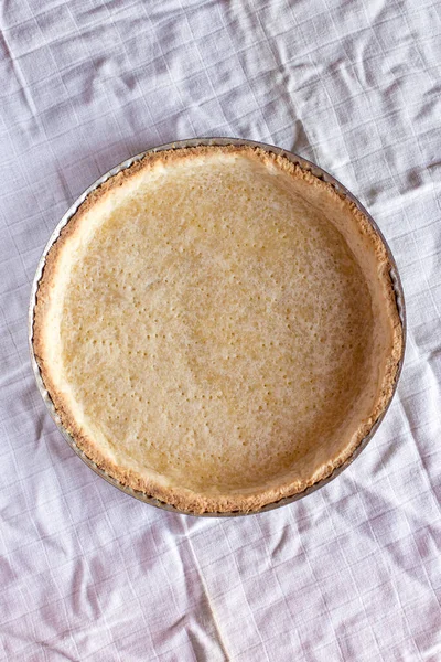 Pie Blank Shortbread Dough Baking Filling Filling Shape — Stock Photo, Image