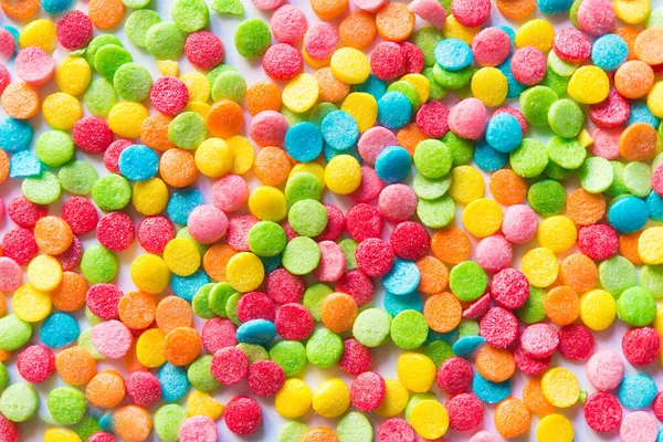 Hintergrund Der Bunten Bonbons Regenbogen Topping Für Eis Und Kuchen — Stockfoto