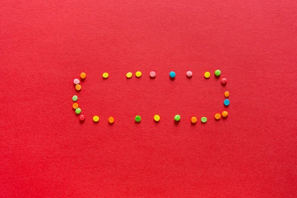 Tło Kolorowych Cukierków Tęczowe Polewy Dolewania Lodów Ciast Wesołych Świąt — Zdjęcie stockowe