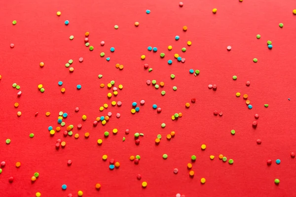 Hintergrund Der Bunten Bonbons Regenbogen Topping Für Eis Und Kuchen — Stockfoto