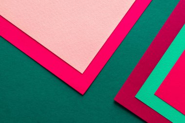 Soyut kağıt - renkli arkaplan, kağıt duvar kağıdından yaratıcı tasarım. Parlak doymuş geometri.