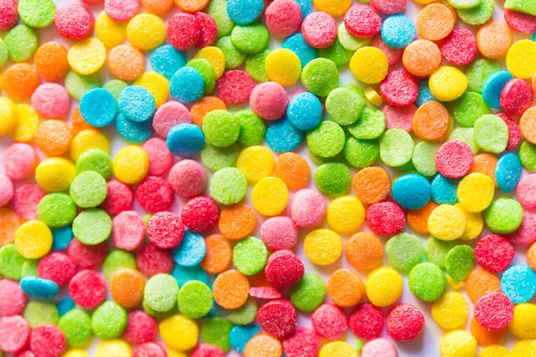 Hintergrund Der Bunten Bonbons Regenbogen Topping Für Eis Und Kuchen — Stockfoto