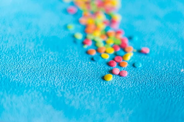 Ιστορικό Πολύχρωμες Καραμέλες Rainbow Topping Για Συμπλήρωση Παγωτού Και Κέικ — Φωτογραφία Αρχείου