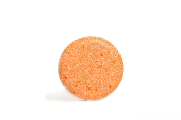 Gum Candy Orange Vitamin Tablet White Background Space Text — Stock Photo, Image