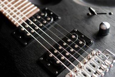Elektro gitar gövdesi ve boyun detayı