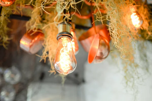 Light Bulb Ceiling Surrounded Decor —  Fotos de Stock