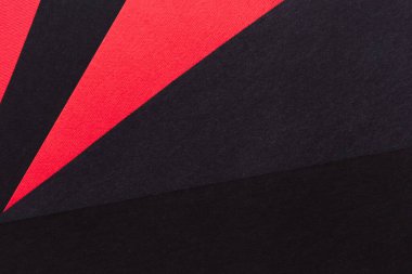 Soyut kağıt geometrik siyah, kırmızı arkaplan. Metnin için boşluk kopyala. Üst Manzara. Şubat Siyah Tarih Ayı.