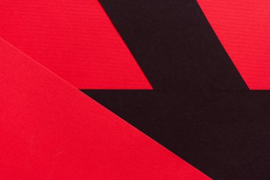 Soyut kağıt geometrik siyah, kırmızı arkaplan. Metnin için boşluk kopyala. Üst Manzara. Şubat Siyah Tarih Ayı.