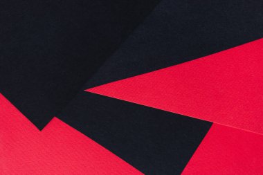 Soyut kağıt geometrik siyah, kırmızı arkaplan. Metnin için boşluk kopyala. Üst Manzara. Şubat Siyah Tarih Ayı.