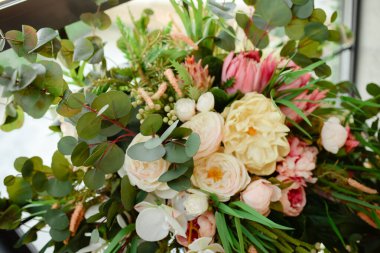 Arka plan için güzel bir buket çiçek.