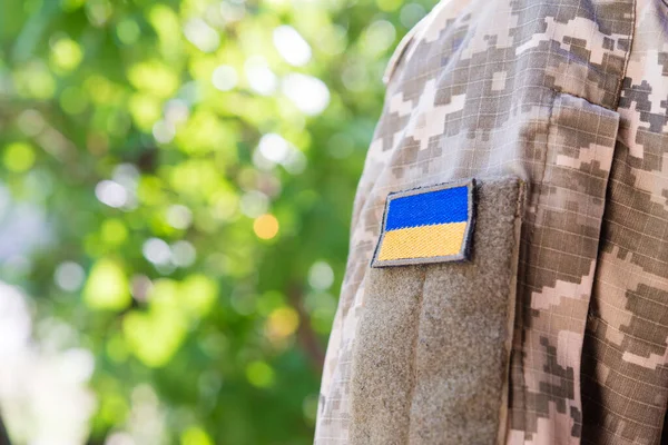 Kiev, Ukrayna, ordu üniforması, ulusal bayrak