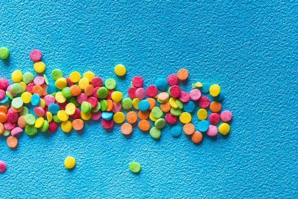 Hintergrund Der Bunten Bonbons Regenbogen Topping Für Eis Und Kuchen — Stockfoto