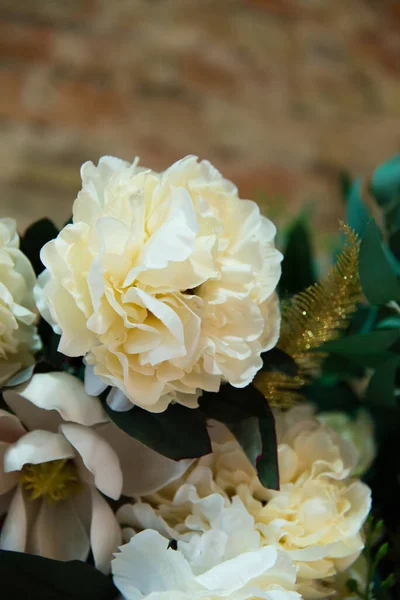 Beautiful Bouquet Flowers Background Interior — Stock Photo, Image