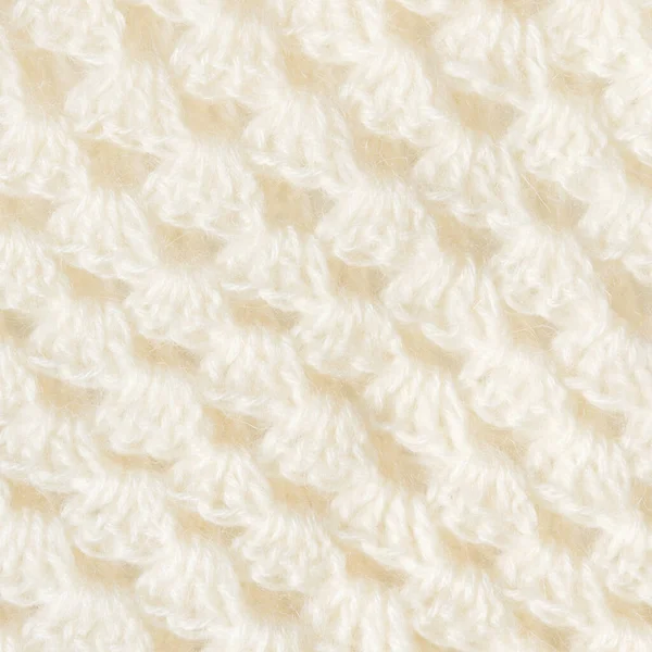 White Knitted Texture Woolen Wool — Zdjęcie stockowe