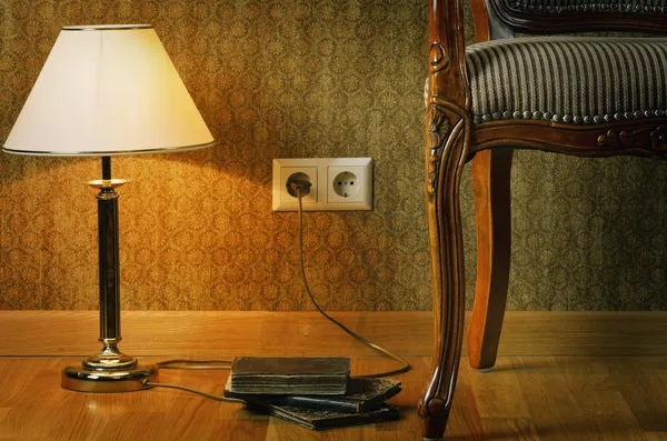 Lamp en stoel — Stockfoto