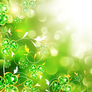 St.Patrick parlak arka plan üzerinde