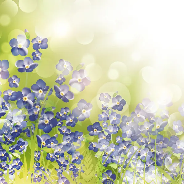 Olvídame no flores sobre fondo brillante — Archivo Imágenes Vectoriales