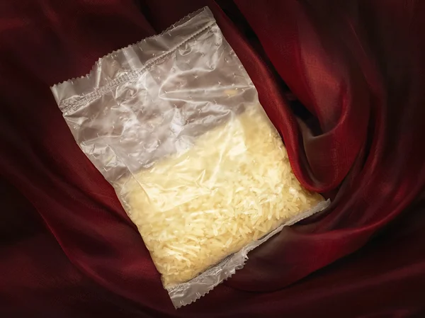Rice at silk — Stock Photo, Image