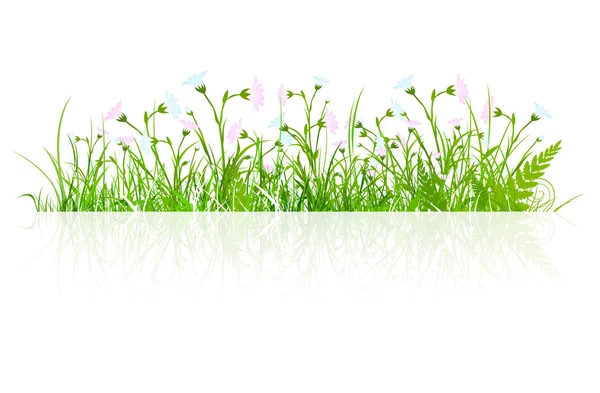 Meadow with Flowers — Stock Vector