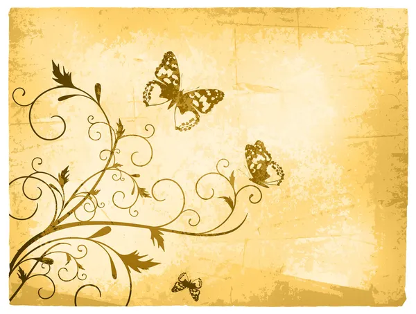 Vintage Butterfly Background — Stock Vector