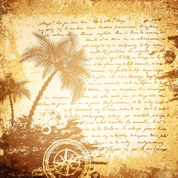 Ancienne lettre de voyage Contexte — Image vectorielle