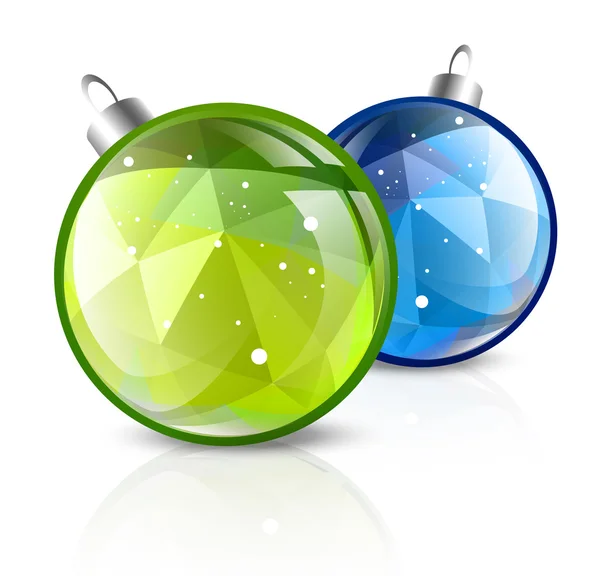 Christmas or New Year Balls — Stock Vector