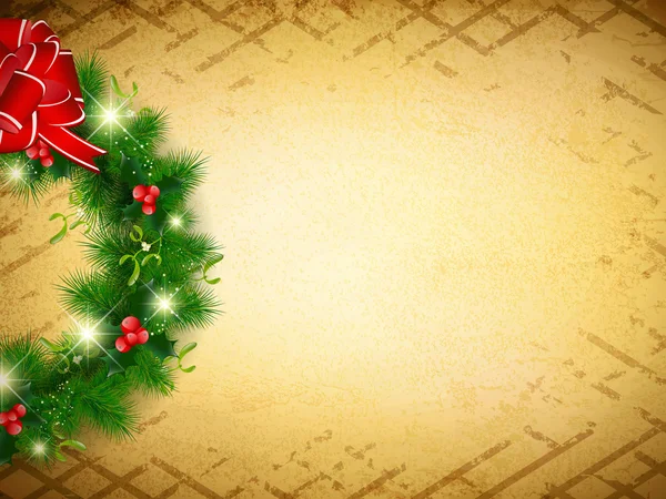 Вінтаж Різдво і новий фон — стоковий вектор
