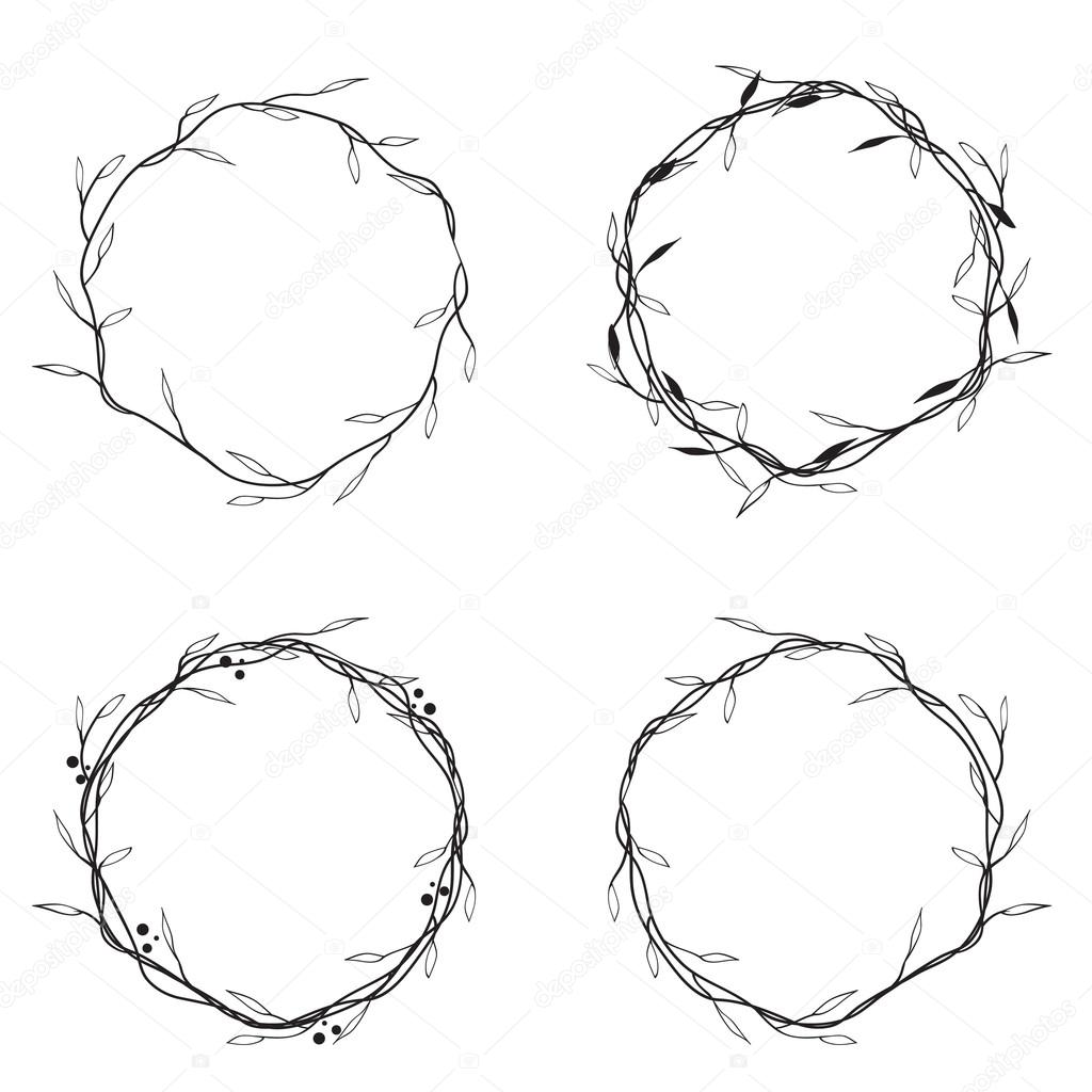 Floral Round Wreath Set