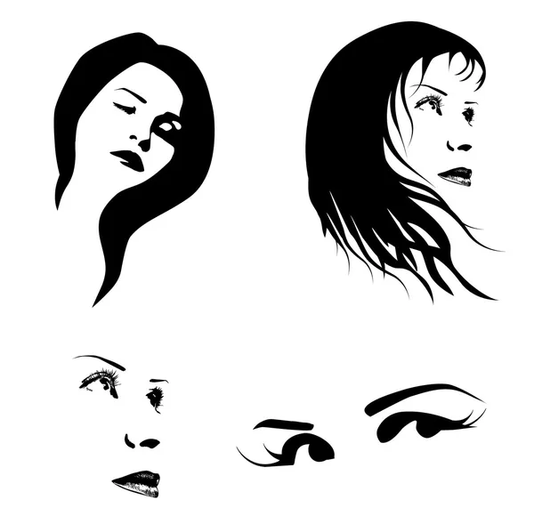 Kvinna ansikte — Stock vektor