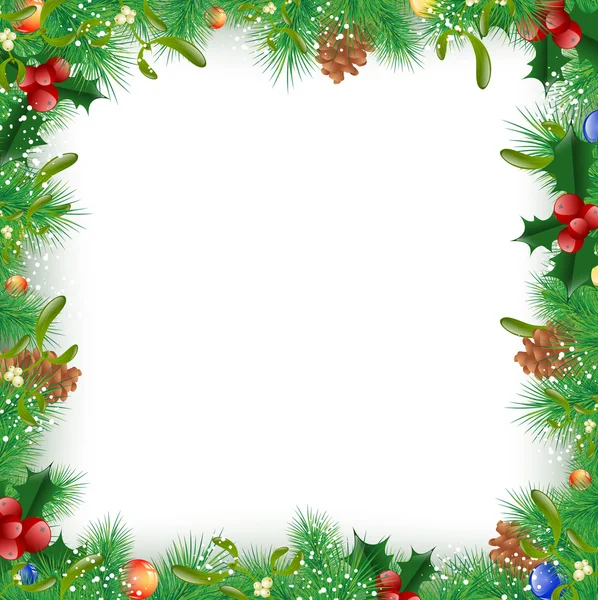 Christmas and New Year Frame — Stock Vector