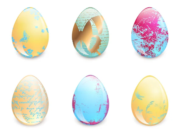 Conjunto de ovos de Páscoa —  Vetores de Stock
