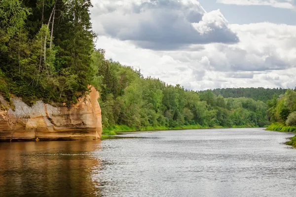 Eagle Cliffs Valley Gauja River Latvia — Stock Photo, Image