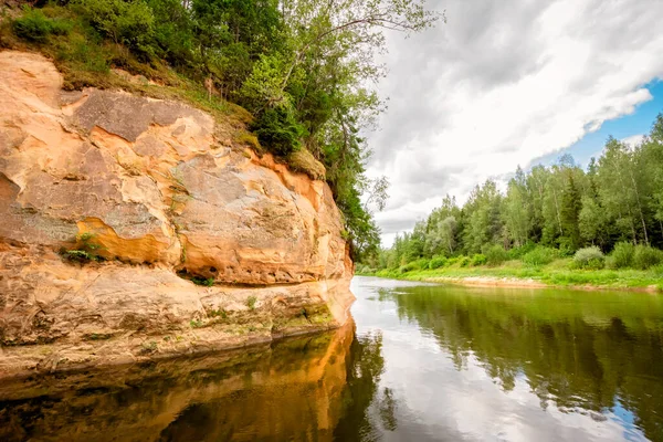 Orlí Útesy Údolí Řeky Gauja Lotyšsko — Stock fotografie