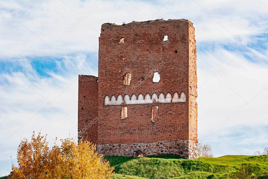 Livonian Order stronghold fortress in Ludza, Latvia