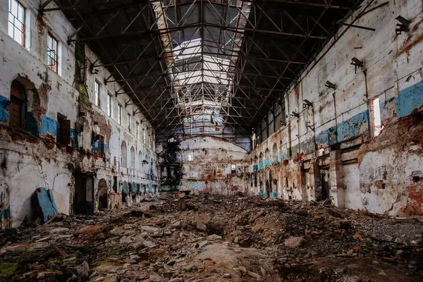 Övergiven Och Förstörd Sockerfabrik Novaya Tavolzhanka Belgorod Regionen — Stockfoto