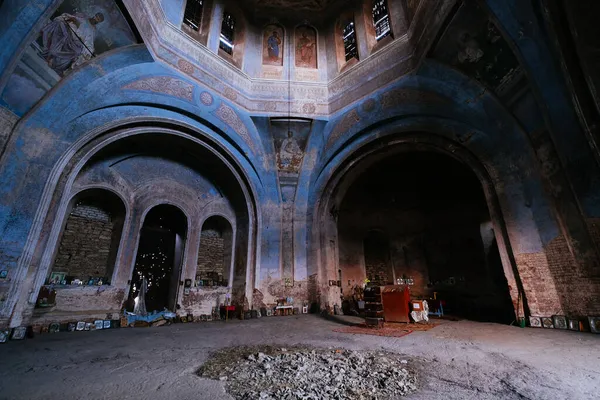 Belseje Régi Elhagyatott Ortodox Templom Szmolenszk Ikon Anya Isten Maradványait — Stock Fotó