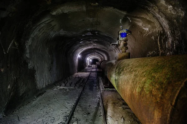 Складной Бетонный Подземный Туннель Канализации Теплотрассы Системы Водоснабжения — стоковое фото