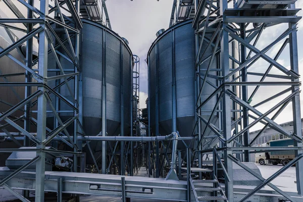 Kışın kurutma, temizleme ve depolama tahılları için tarım siloları asansörü.