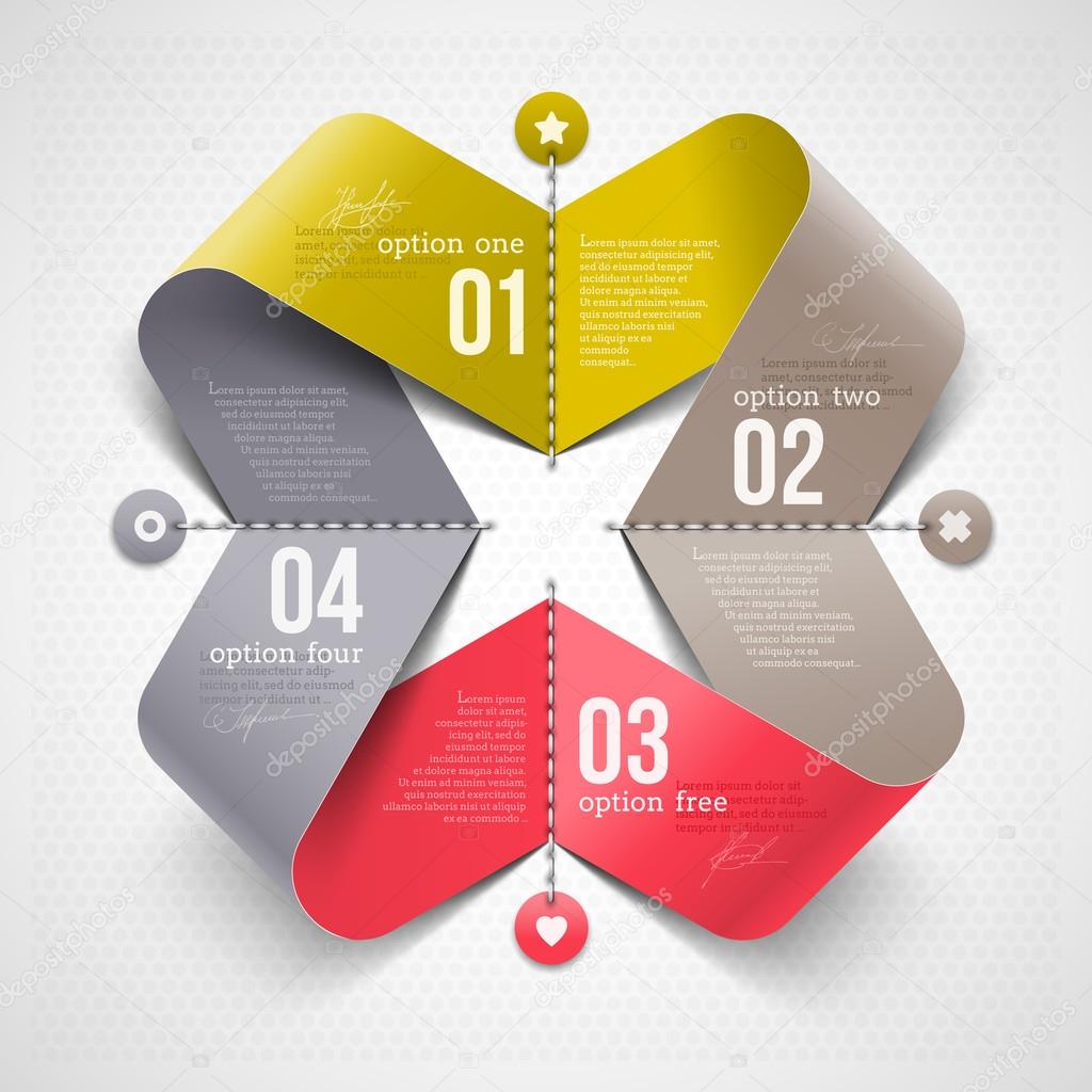 Abstract shape with infographics elements - vector illustration