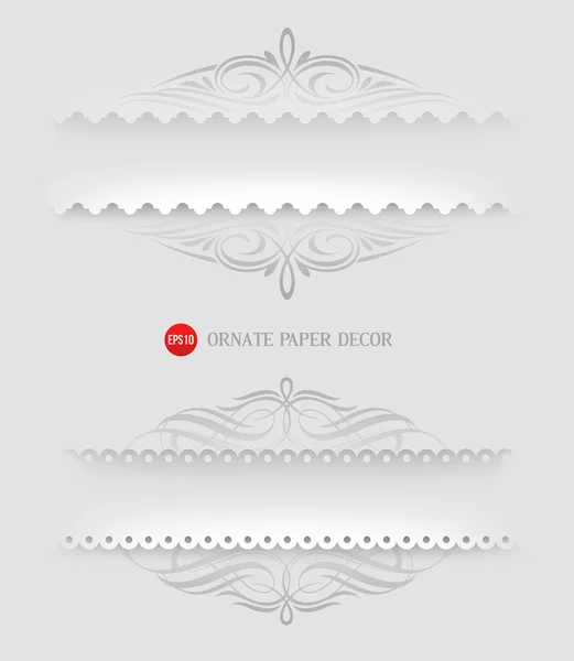 Marcos de papel decorativos ornamentales - ilustración vectorial — Vector de stock